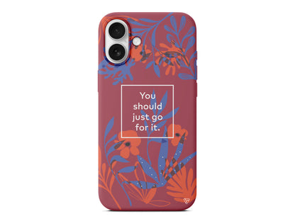 Just Go For it Lansman Model İçi Kadife Silikon Telefon Kılıfı – Plus Serisine Özel