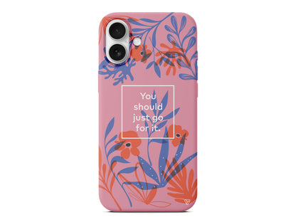 Just Go For it Lansman Model İçi Kadife Silikon Telefon Kılıfı – Plus Serisine Özel