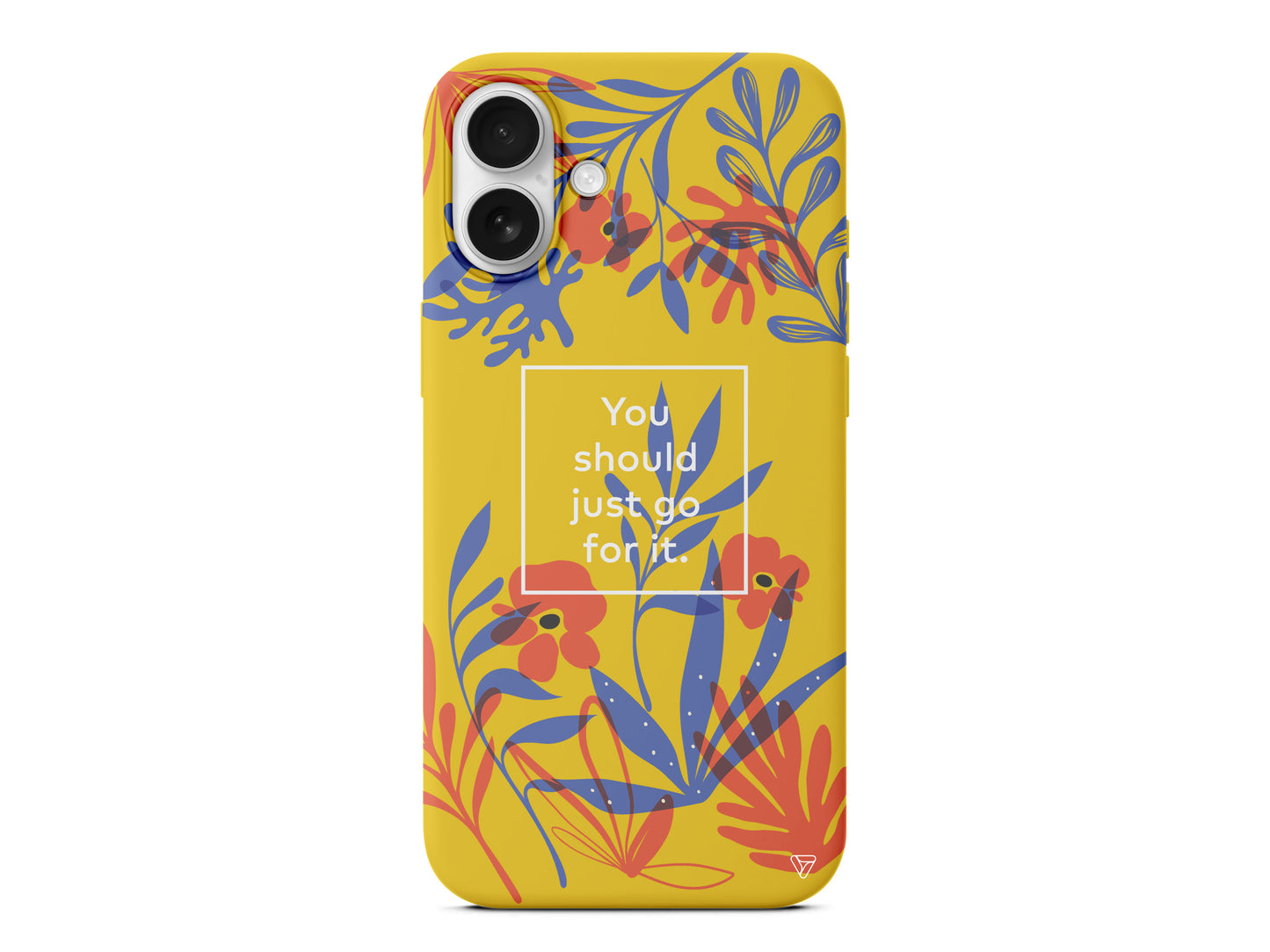 Just Go For it Lansman Model İçi Kadife Silikon Telefon Kılıfı