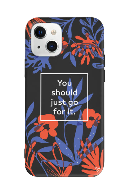 Just Go For it Lansman Model İçi Kadife Silikon Telefon Kılıfı – Plus Serisine Özel