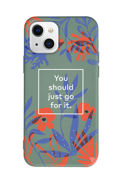 Just Go For it Lansman Model İçi Kadife Silikon Telefon Kılıfı – Plus Serisine Özel