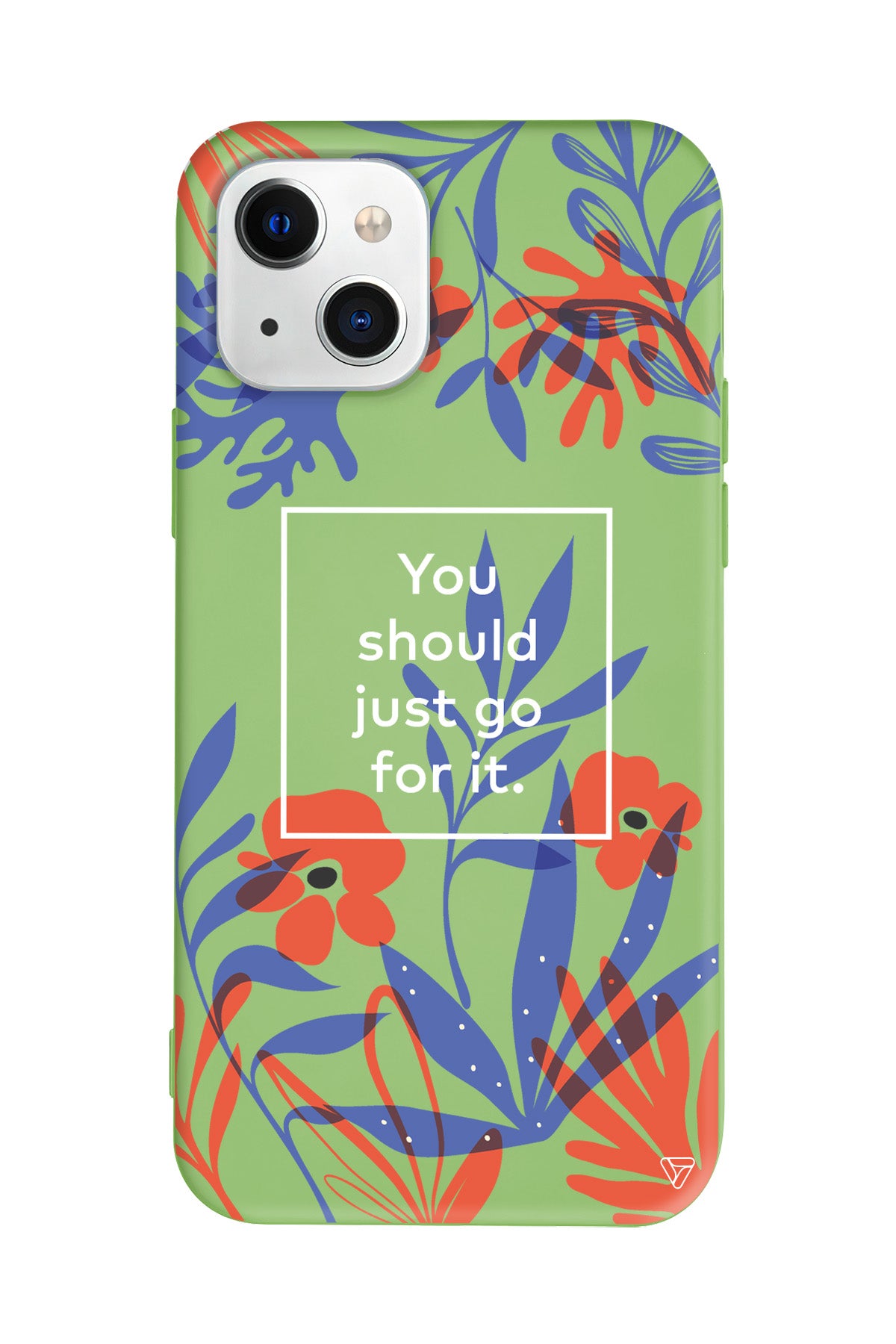 Just Go For it Lansman Model İçi Kadife Silikon Telefon Kılıfı