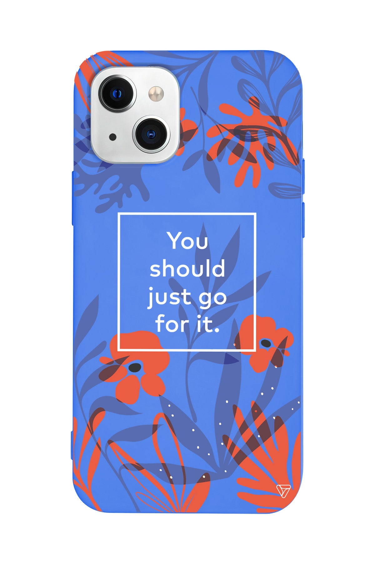 Just Go For it Lansman Model İçi Kadife Silikon Telefon Kılıfı