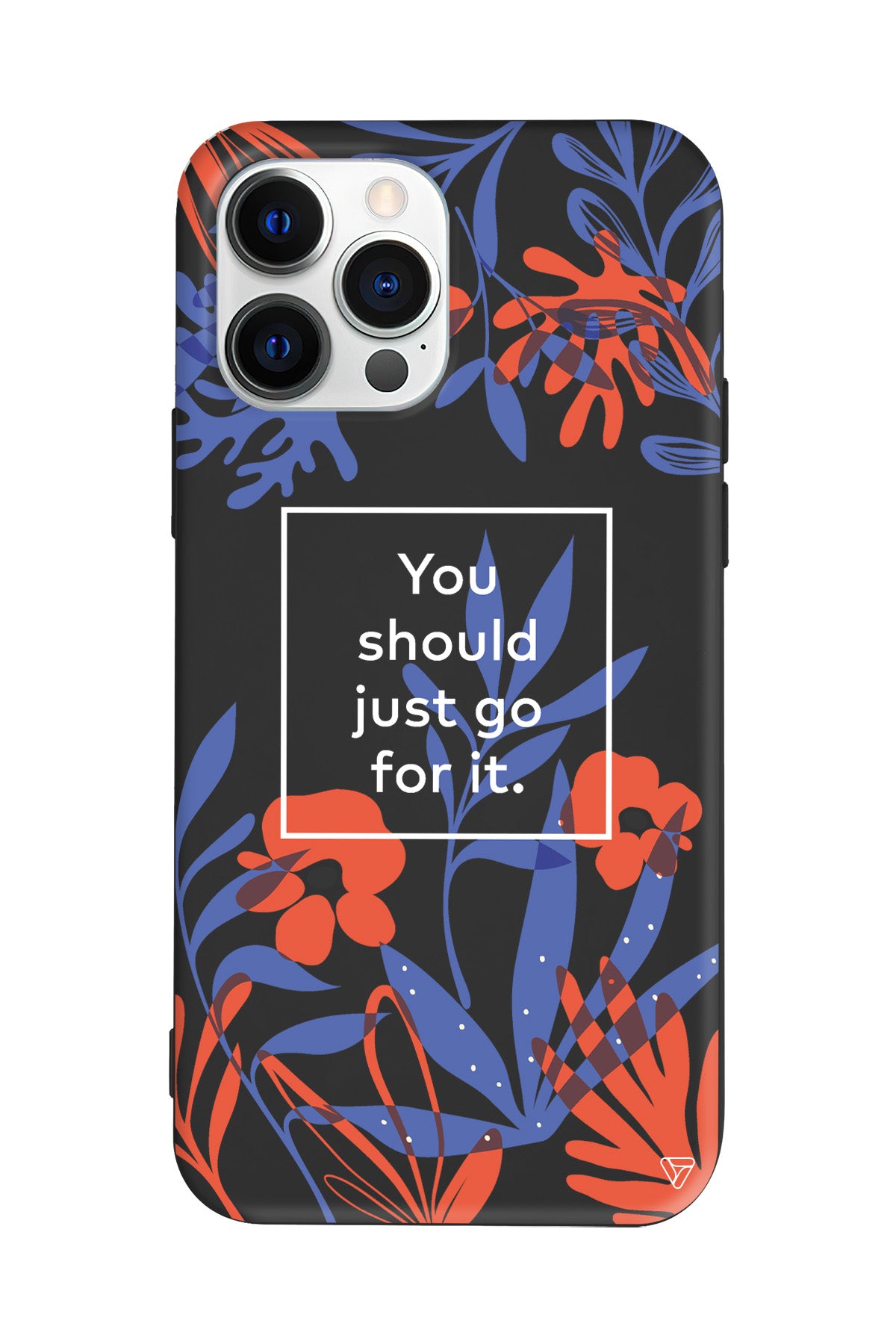 Just Go For it Lansman Model İçi Kadife Silikon Telefon Kılıfı