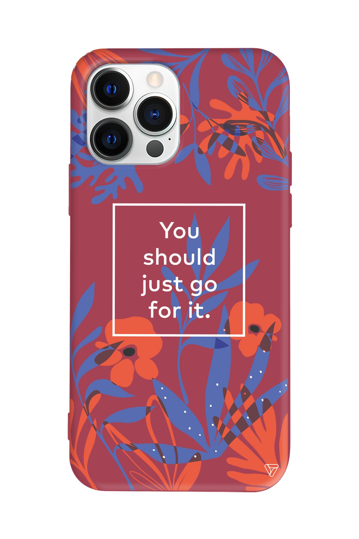 Just Go For it Lansman Model İçi Kadife Silikon Telefon Kılıfı