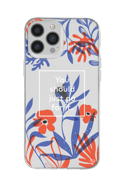 Just Go For it Lansman Model İçi Kadife Silikon Telefon Kılıfı