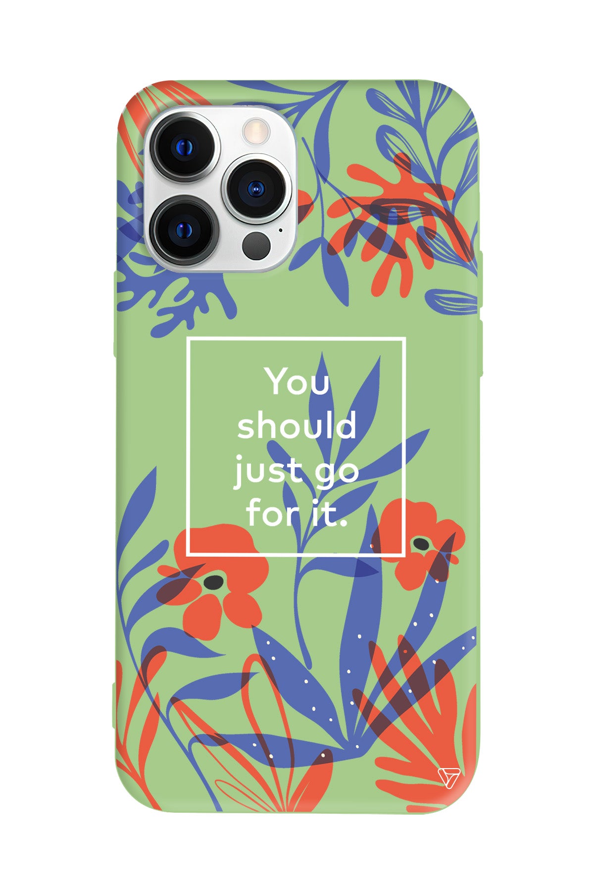 Just Go For it Lansman Model İçi Kadife Silikon Telefon Kılıfı