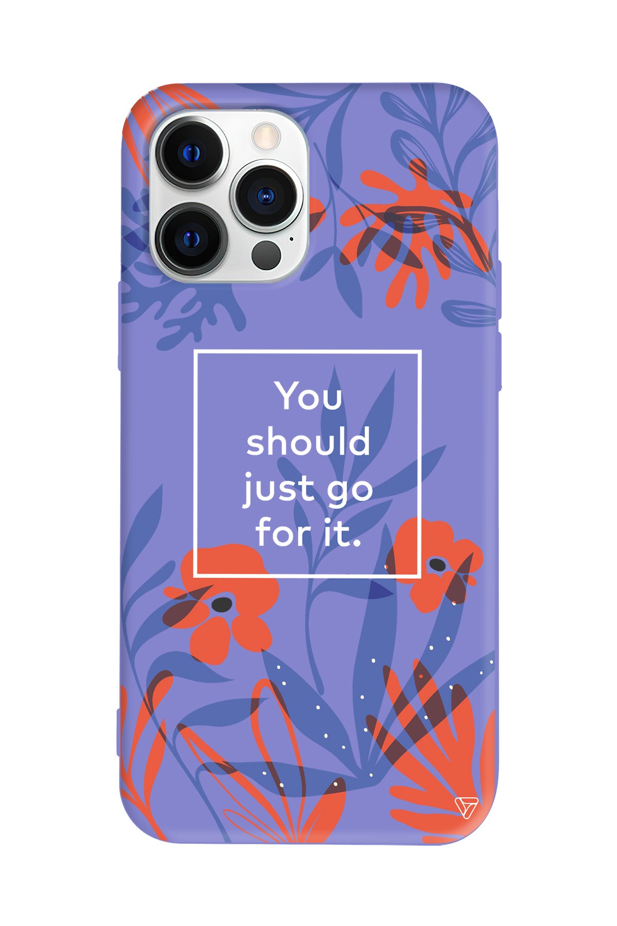 Just Go For it Lansman Model İçi Kadife Silikon Telefon Kılıfı