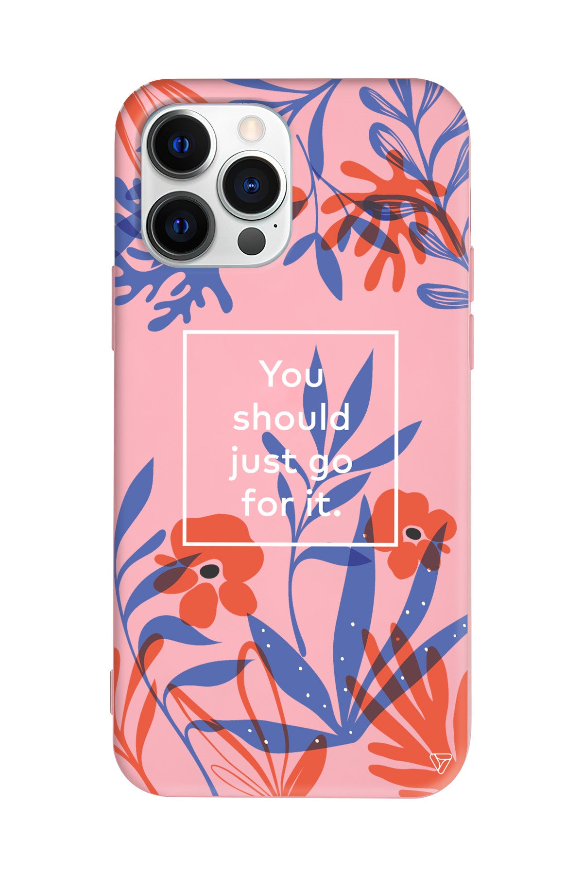 Just Go For it Lansman Model İçi Kadife Silikon Telefon Kılıfı