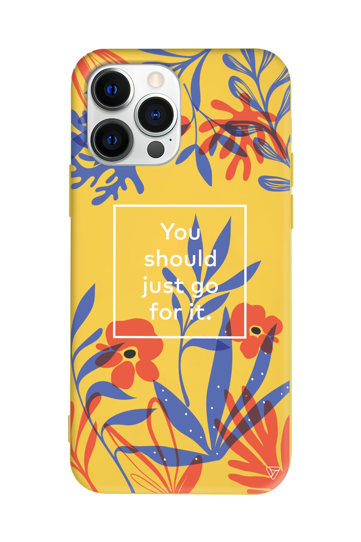 Just Go For it Lansman Model İçi Kadife Silikon Telefon Kılıfı