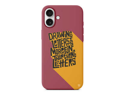 Drawing Letters Lansman Model İçi Kadife Silikon Telefon Kılıfı – Plus Serisine Özel