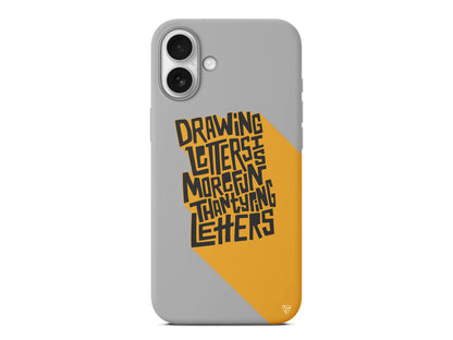 Drawing Letters Lansman Model İçi Kadife Silikon Telefon Kılıfı – Plus Serisine Özel