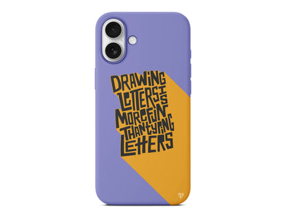 Drawing Letters Lansman Model İçi Kadife Silikon Telefon Kılıfı – Plus Serisine Özel