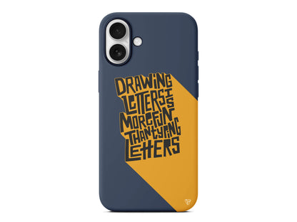 Drawing Letters Lansman Model İçi Kadife Silikon Telefon Kılıfı – Plus Serisine Özel