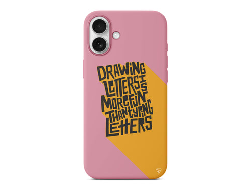 Drawing Letters Lansman Model İçi Kadife Silikon Telefon Kılıfı – Plus Serisine Özel