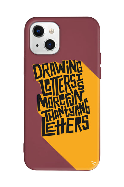 Drawing Letters Lansman Model İçi Kadife Silikon Telefon Kılıfı – Plus Serisine Özel