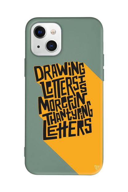 Drawing Letters Lansman Model İçi Kadife Silikon Telefon Kılıfı – Plus Serisine Özel