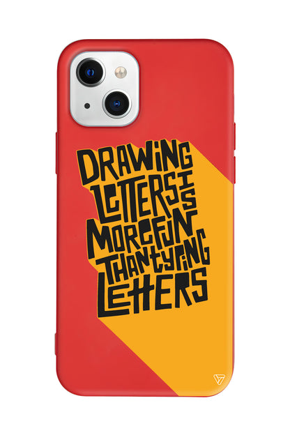 Drawing Letters Lansman Model İçi Kadife Silikon Telefon Kılıfı – Plus Serisine Özel