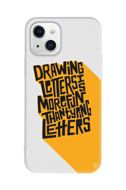 Drawing Letters Lansman Model İçi Kadife Silikon Telefon Kılıfı – Plus Serisine Özel