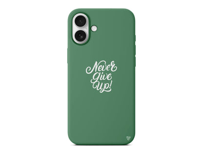 Never Give Up 3 Lansman Model İçi Kadife Silikon Telefon Kılıfı – Plus Serisine Özel