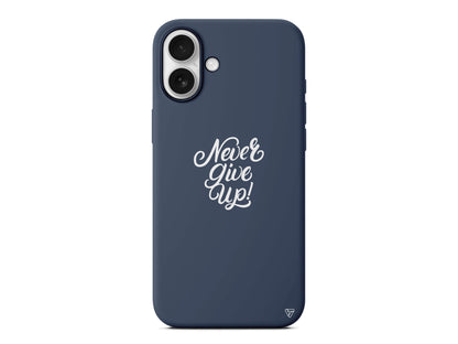 Never Give Up 3 Lansman Model İçi Kadife Silikon Telefon Kılıfı – Plus Serisine Özel