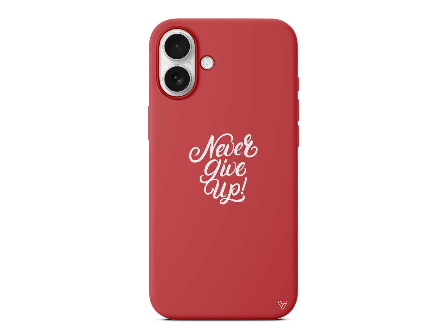 Never Give Up 3 Lansman Model İçi Kadife Silikon Telefon Kılıfı – Plus Serisine Özel