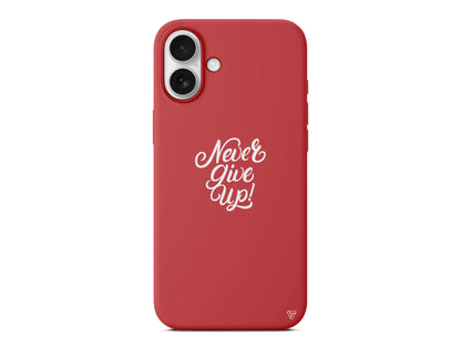 Never Give Up 3 Lansman Model İçi Kadife Silikon Telefon Kılıfı – Plus Serisine Özel