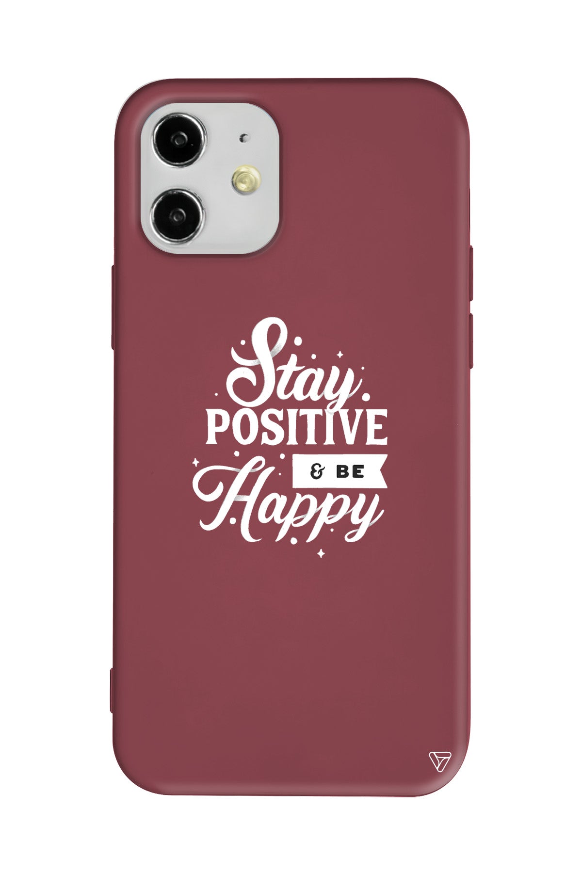 Stay Positive Lansman Model İçi Kadife Silikon Telefon Kılıfı