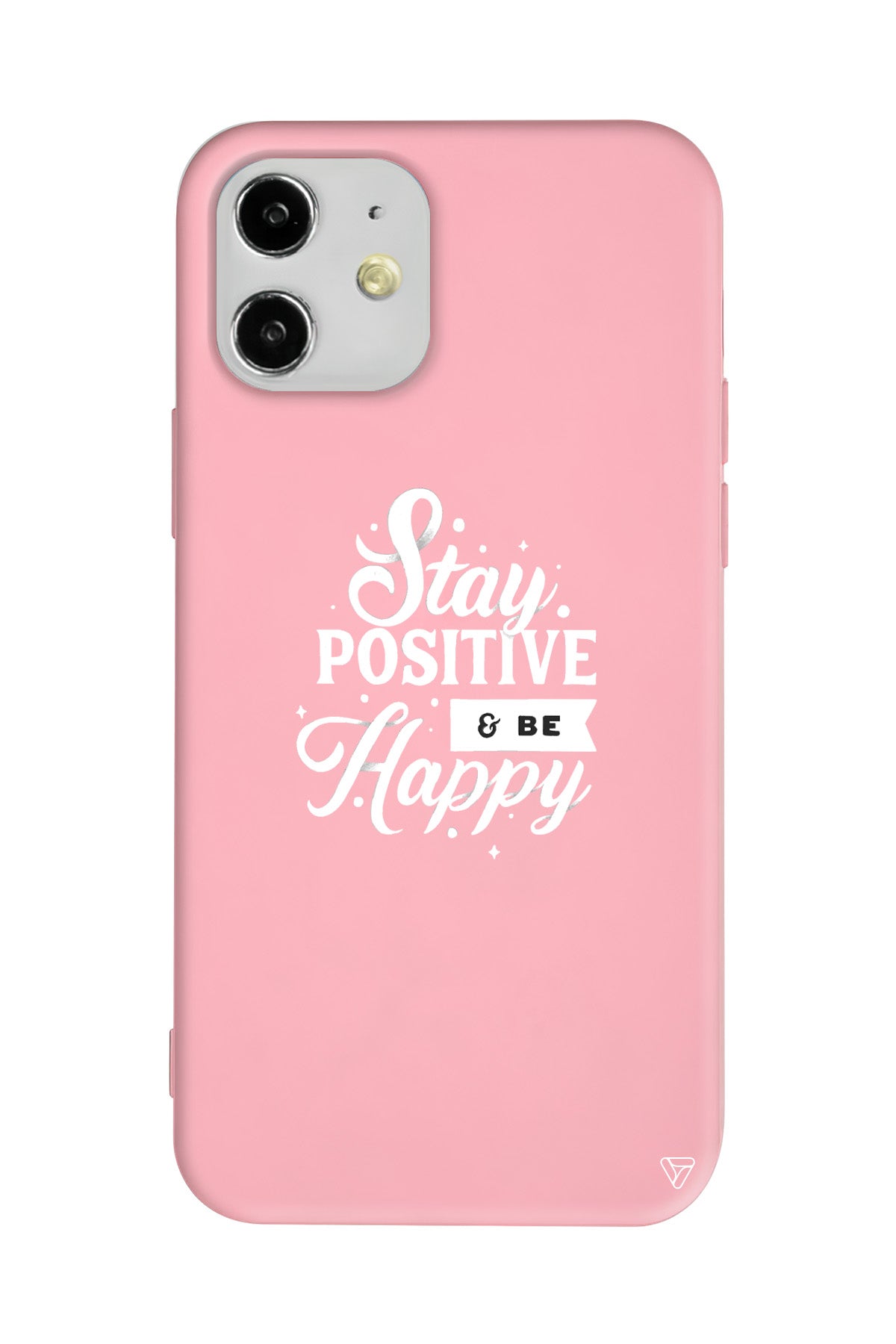 Stay Positive Lansman Model İçi Kadife Silikon Telefon Kılıfı