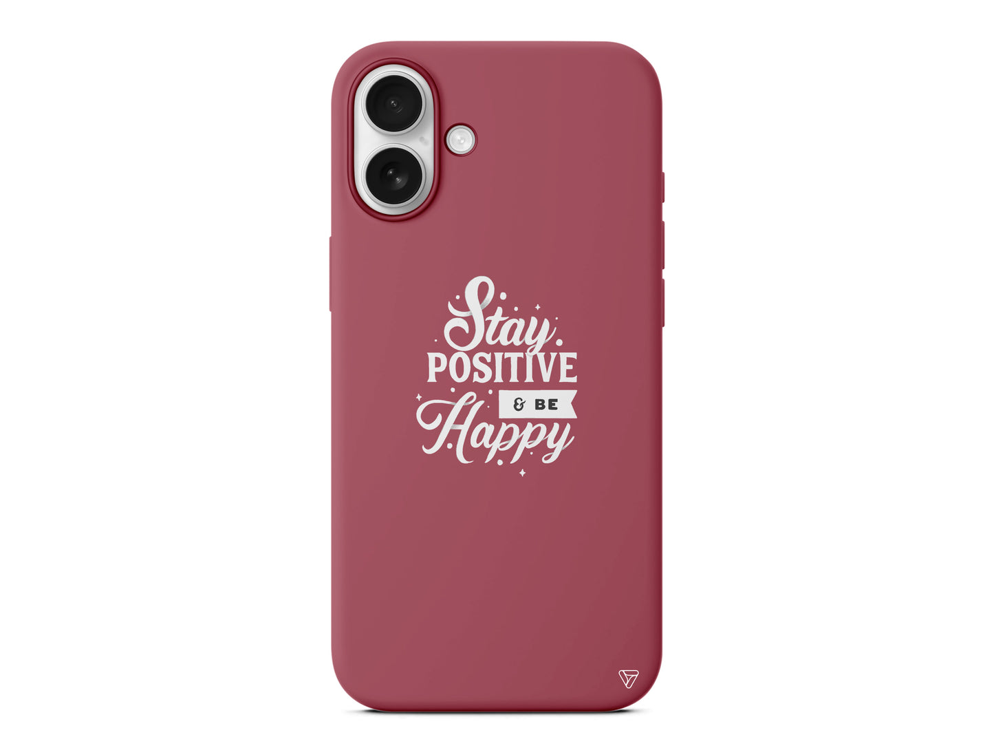 Stay Positive Lansman Model İçi Kadife Silikon Telefon Kılıfı – Plus Serisine Özel