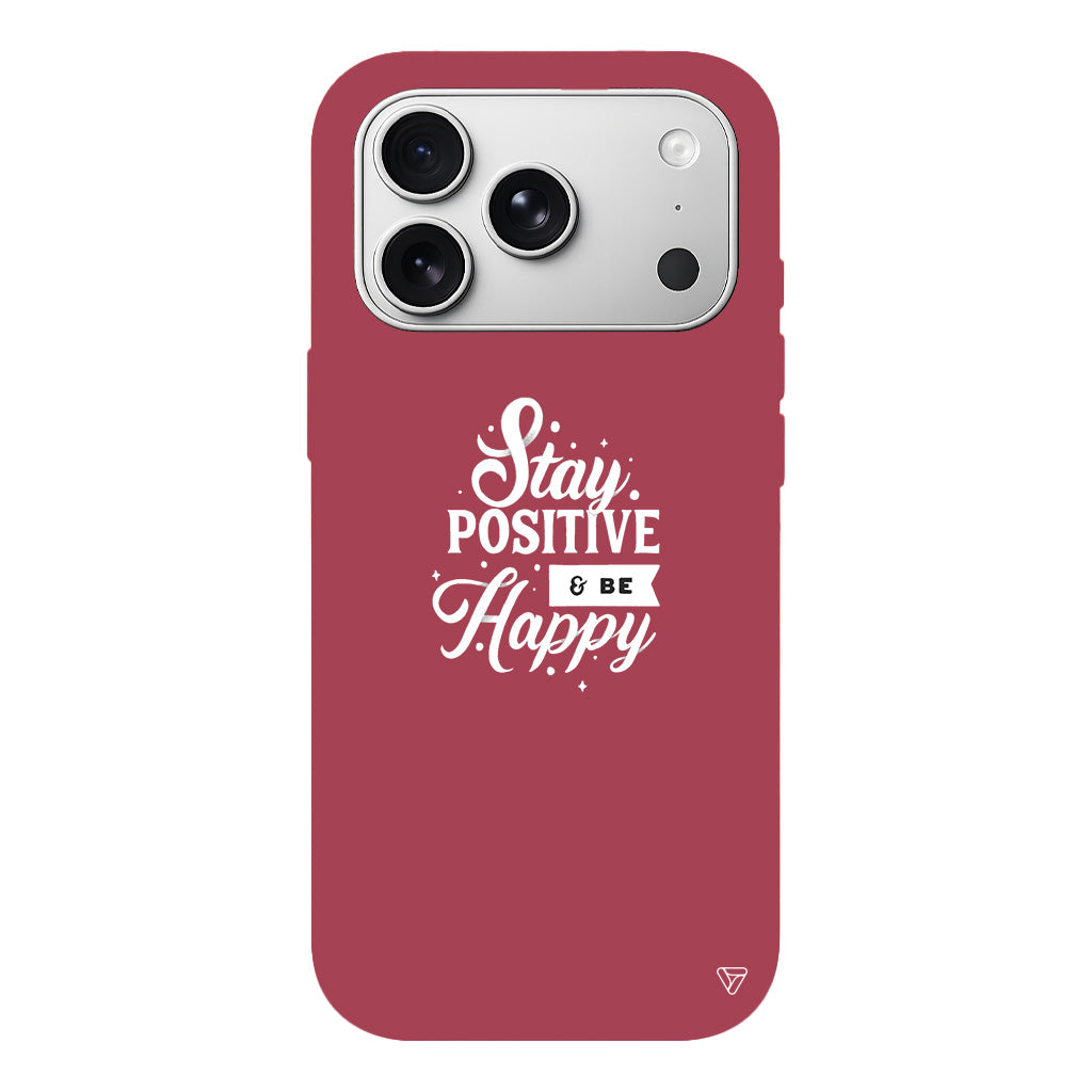 Stay Positive Lansman Model İçi Kadife Silikon Telefon Kılıfı