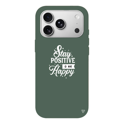 Stay Positive Lansman Model İçi Kadife Silikon Telefon Kılıfı