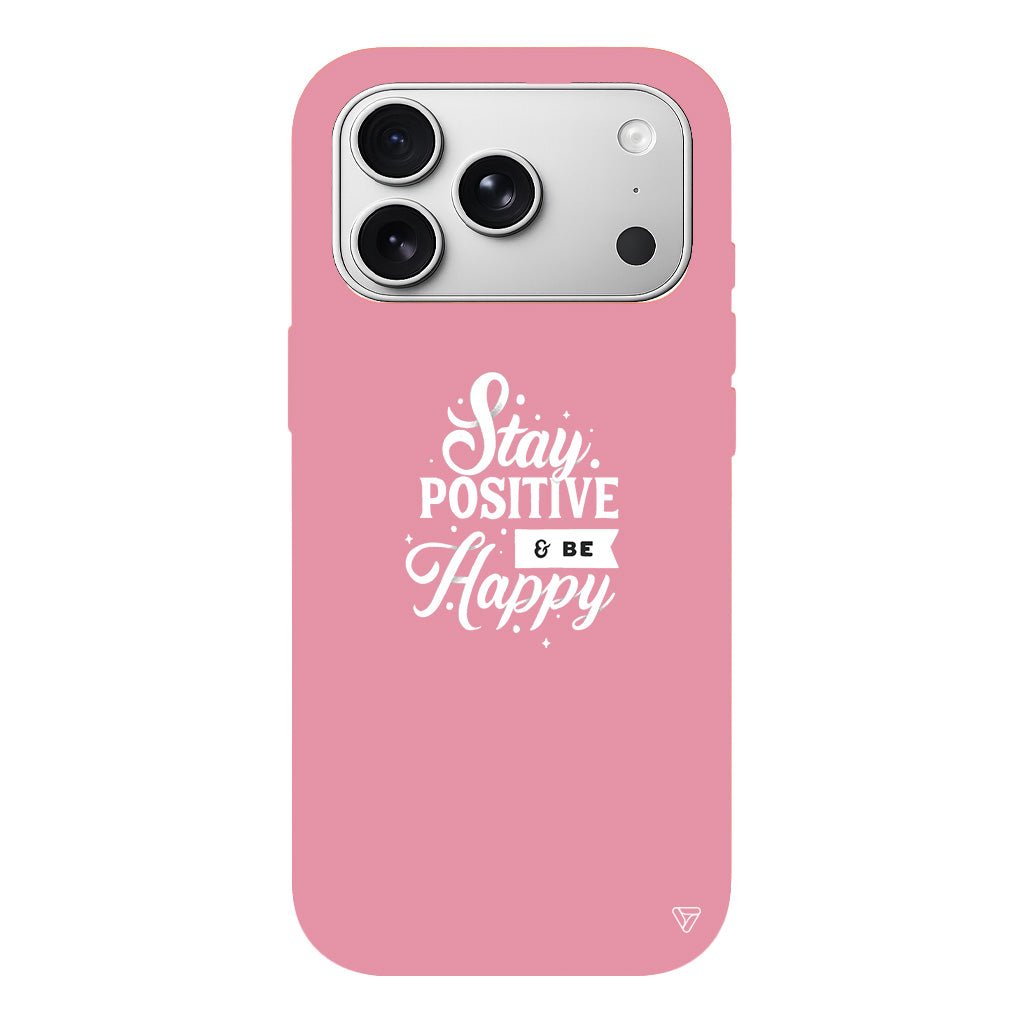 Stay Positive Lansman Model İçi Kadife Silikon Telefon Kılıfı