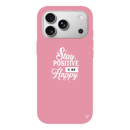Stay Positive Lansman Model İçi Kadife Silikon Telefon Kılıfı