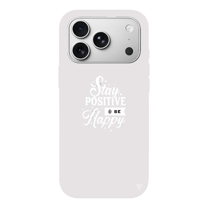 Stay Positive Lansman Model İçi Kadife Silikon Telefon Kılıfı