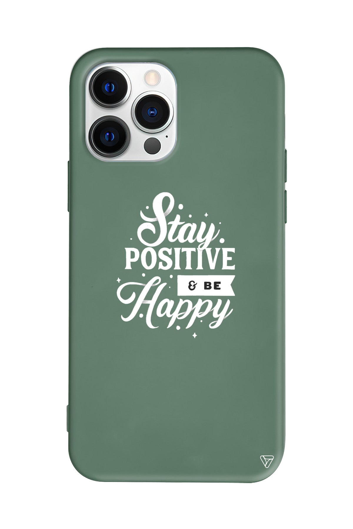 Stay Positive Lansman Model İçi Kadife Silikon Telefon Kılıfı