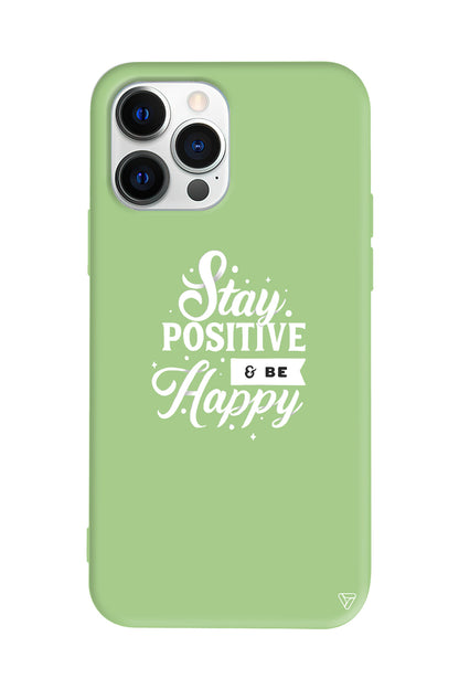 Stay Positive Lansman Model İçi Kadife Silikon Telefon Kılıfı