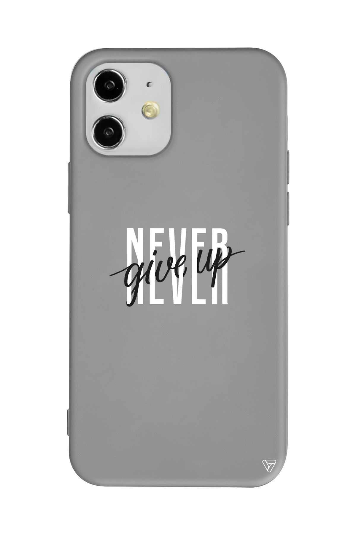 Never Give Up 4 Lansman Model İçi Kadife Silikon Telefon Kılıfı