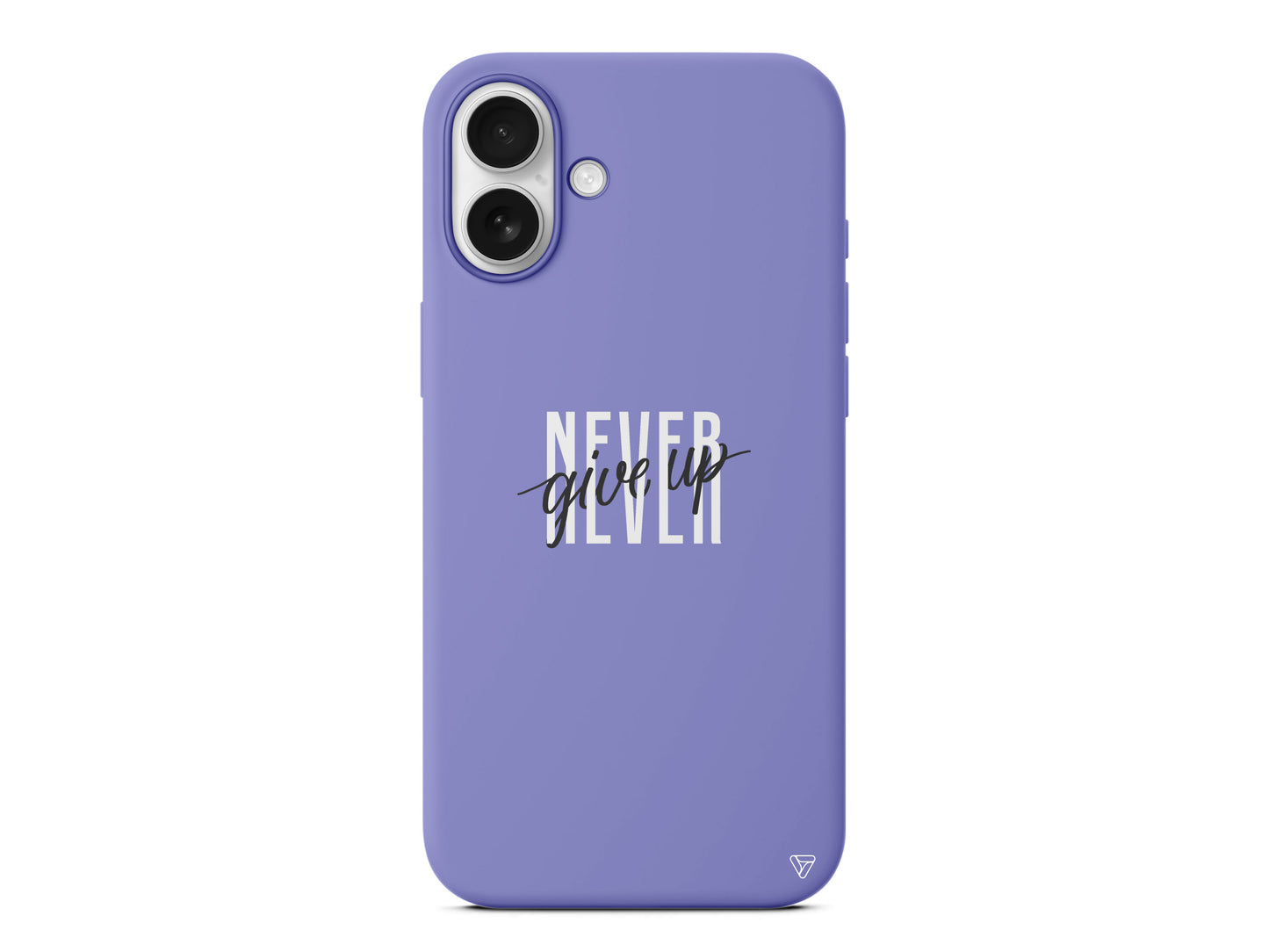 Never Give Up 4 Lansman Model İçi Kadife Silikon Telefon Kılıfı – Plus Serisine Özel