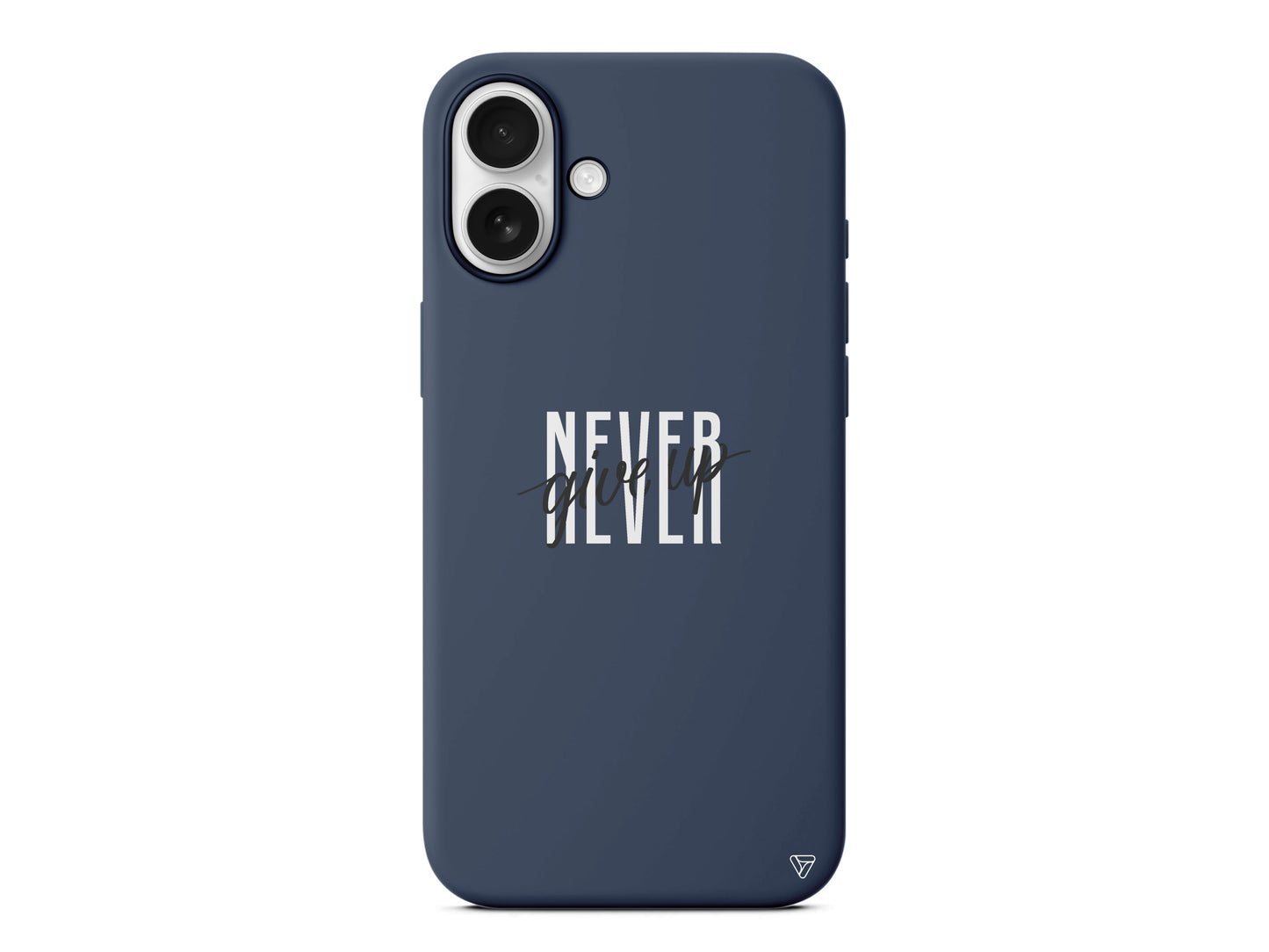 Never Give Up 4 Lansman Model İçi Kadife Silikon Telefon Kılıfı