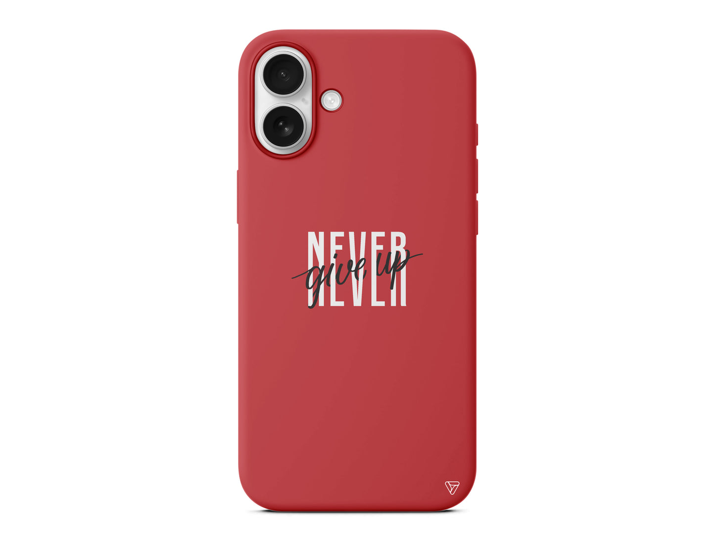 Never Give Up 4 Lansman Model İçi Kadife Silikon Telefon Kılıfı – Plus Serisine Özel