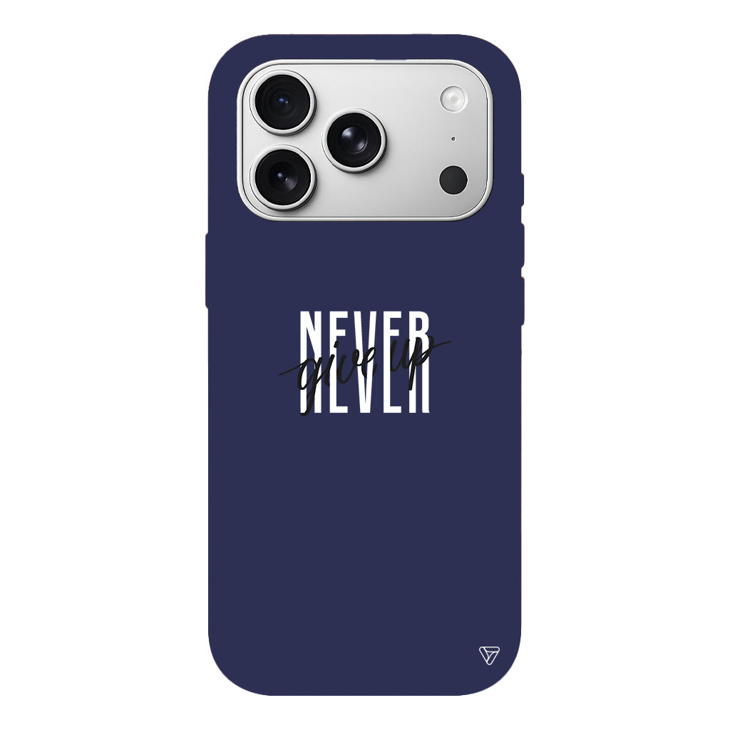 Never Give Up 4 Lansman Model İçi Kadife Silikon Telefon Kılıfı