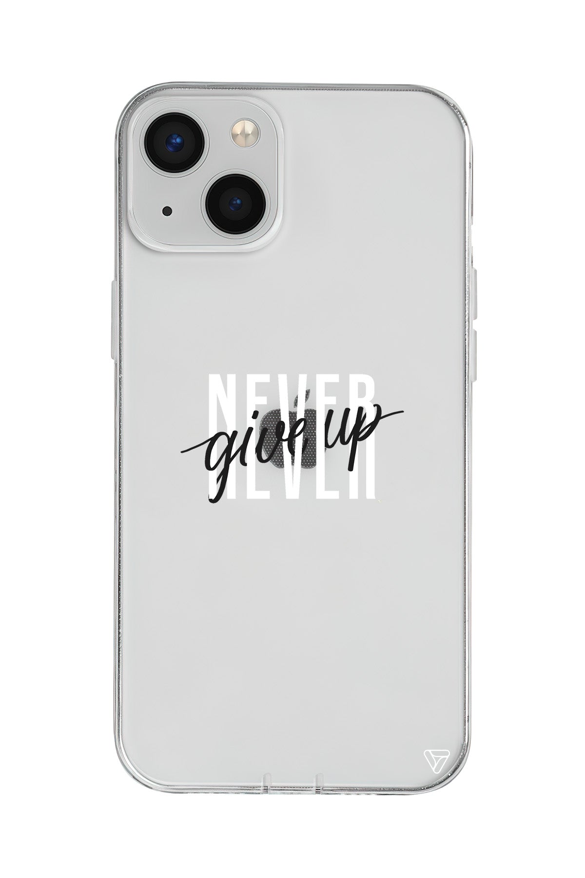 Never Give Up 4 Lansman Model İçi Kadife Silikon Telefon Kılıfı