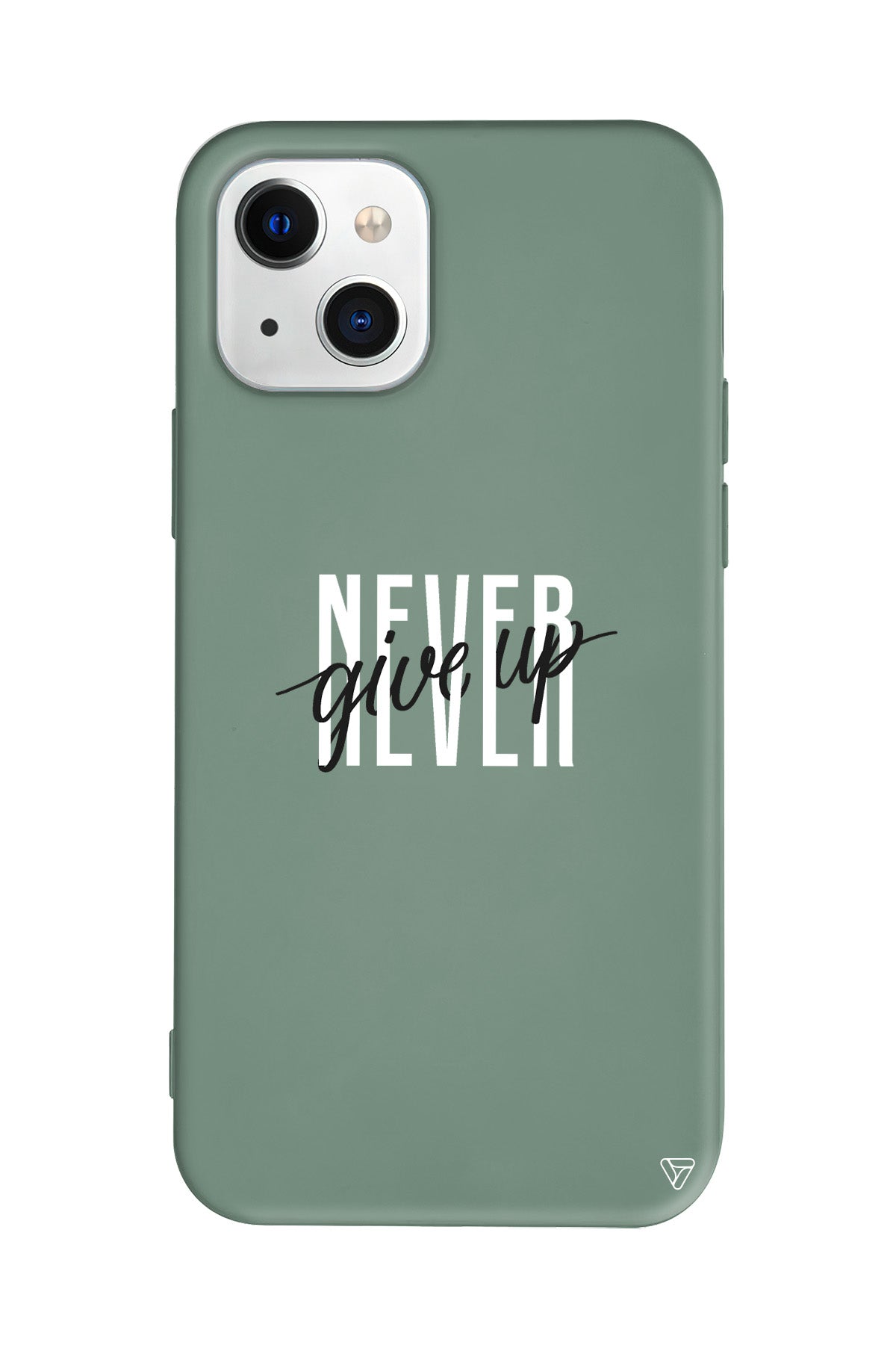 Never Give Up 4 Lansman Model İçi Kadife Silikon Telefon Kılıfı