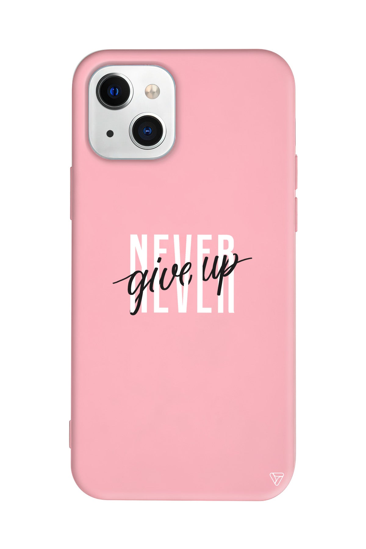 Never Give Up 4 Lansman Model İçi Kadife Silikon Telefon Kılıfı