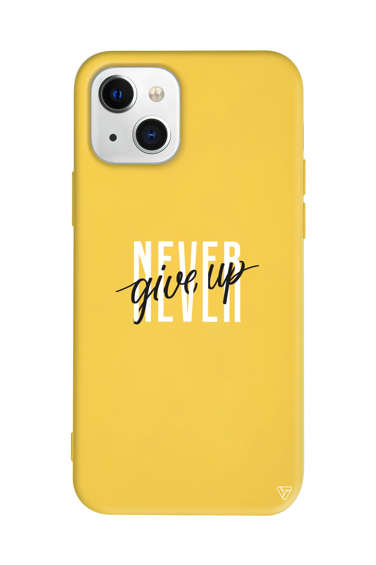 Never Give Up 4 Lansman Model İçi Kadife Silikon Telefon Kılıfı – Plus Serisine Özel