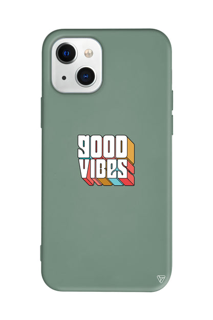 Good Vibes Lansman Model İçi Kadife Silikon Telefon Kılıfı – Plus Serisine Özel