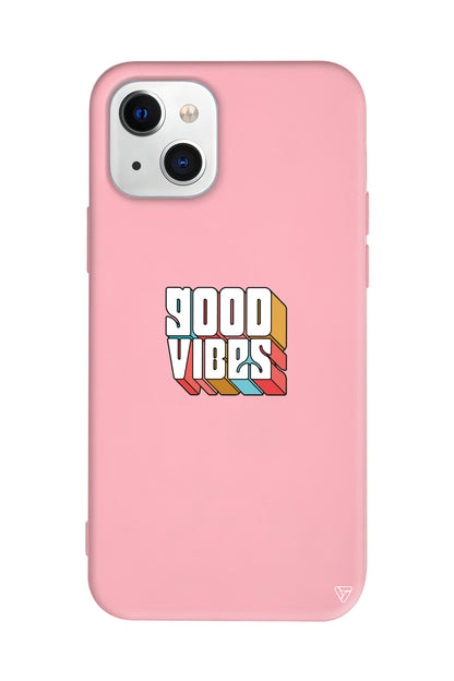 Good Vibes Lansman Model İçi Kadife Silikon Telefon Kılıfı – Plus Serisine Özel