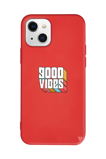 Good Vibes Lansman Model İçi Kadife Silikon Telefon Kılıfı – Plus Serisine Özel