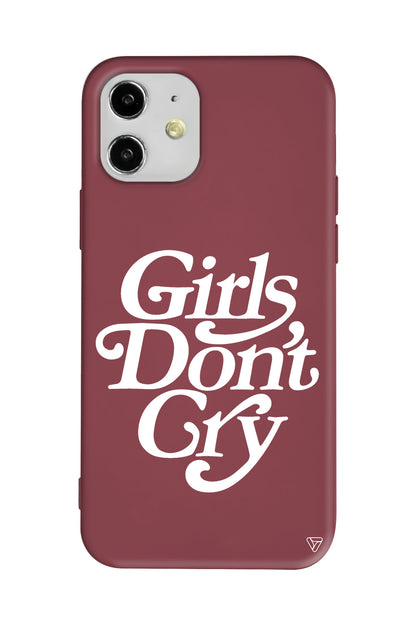 Girls Don't Gry Lansman Model İçi Kadife Silikon Telefon Kılıfı